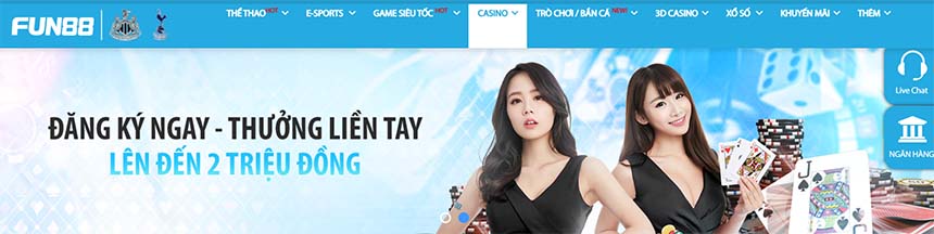 casino trực tuyến tại Fun88