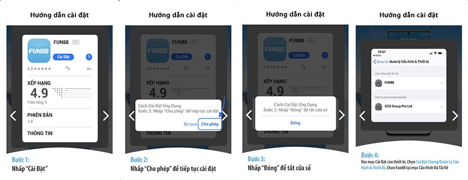 Cách tải ứng dụng cá cược Fun88 mobile